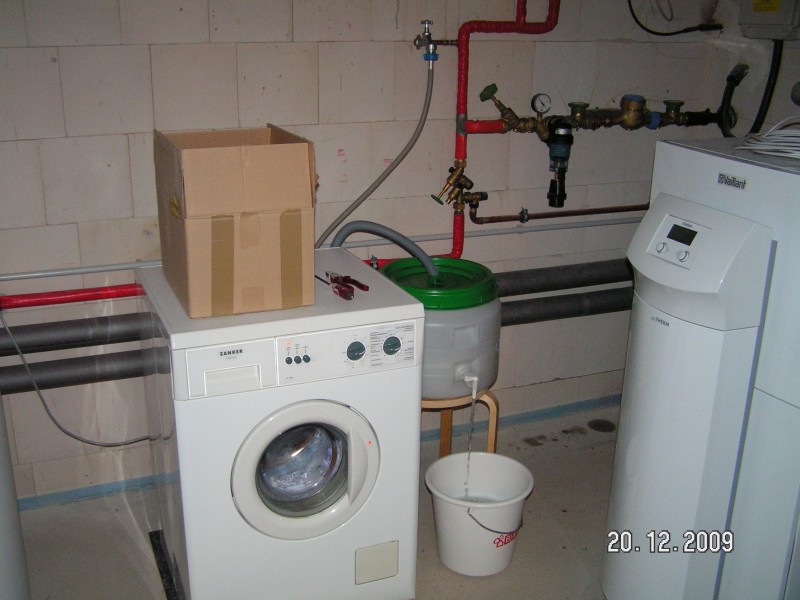 Waschmaschine im Keller - Baublog von Alexey