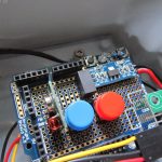 ph-Arduino mit eigenem Stromregler, Kalibrierbuttons und Funkmodul auf einem Proto-Shield